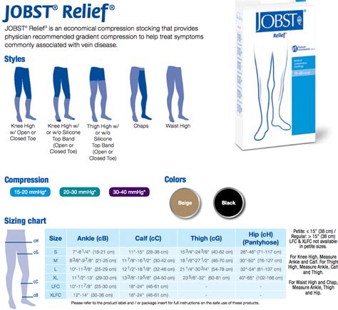 jobst relief|jobst relief measurement chart.